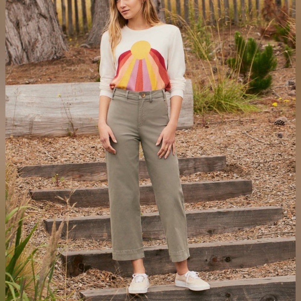 NWT Marine Layer Dusty Olive Wide Leg Crop